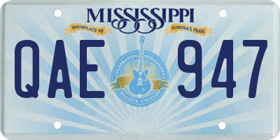 MS license plate QAE947