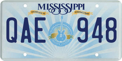 MS license plate QAE948