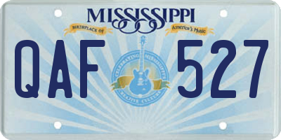 MS license plate QAF527