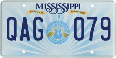MS license plate QAG079