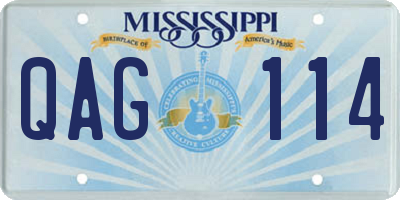 MS license plate QAG114