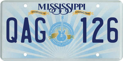 MS license plate QAG126