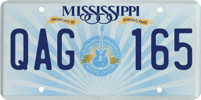 MS license plate QAG165