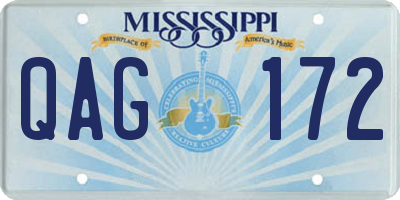 MS license plate QAG172
