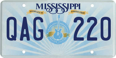 MS license plate QAG220