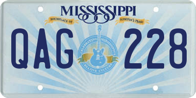 MS license plate QAG228