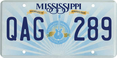 MS license plate QAG289