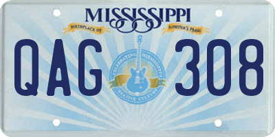 MS license plate QAG308
