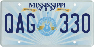 MS license plate QAG330