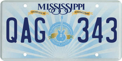 MS license plate QAG343