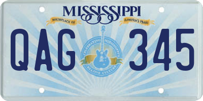 MS license plate QAG345
