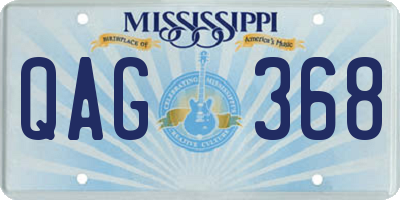 MS license plate QAG368