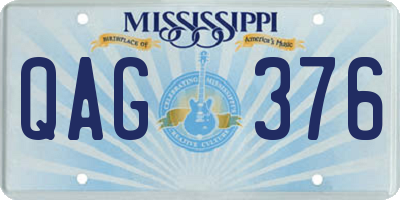 MS license plate QAG376