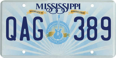 MS license plate QAG389