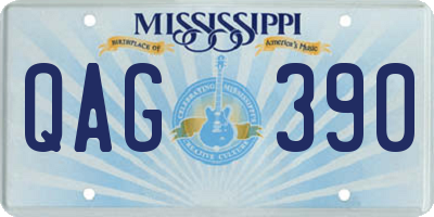 MS license plate QAG390
