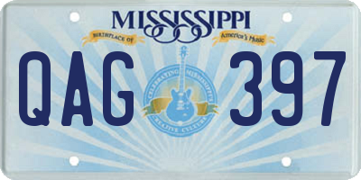 MS license plate QAG397
