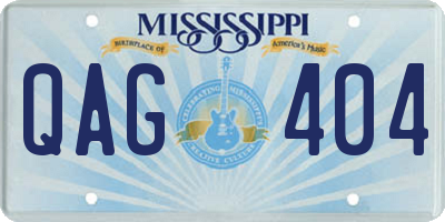 MS license plate QAG404