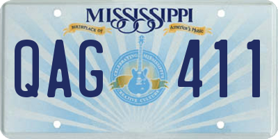 MS license plate QAG411