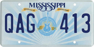 MS license plate QAG413