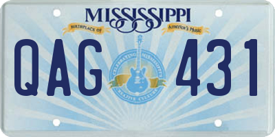 MS license plate QAG431