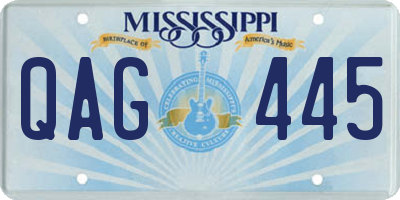 MS license plate QAG445