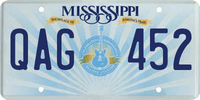 MS license plate QAG452