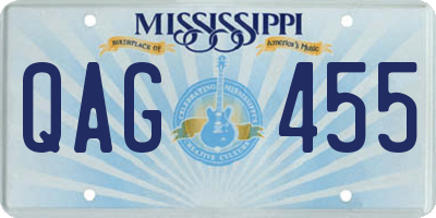 MS license plate QAG455