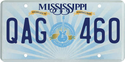 MS license plate QAG460