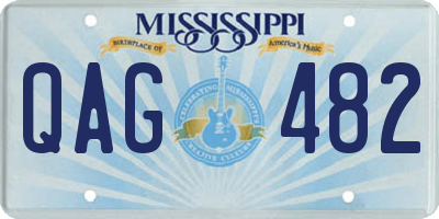 MS license plate QAG482