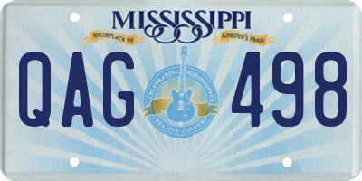 MS license plate QAG498