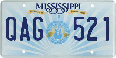 MS license plate QAG521