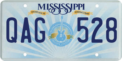 MS license plate QAG528