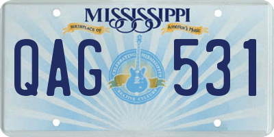 MS license plate QAG531