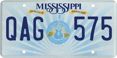 MS license plate QAG575