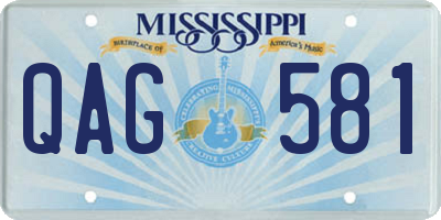 MS license plate QAG581
