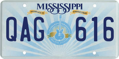 MS license plate QAG616