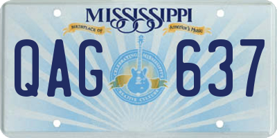 MS license plate QAG637