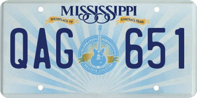 MS license plate QAG651