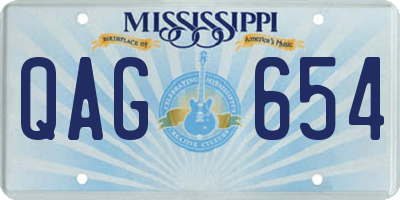 MS license plate QAG654