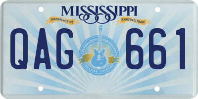 MS license plate QAG661