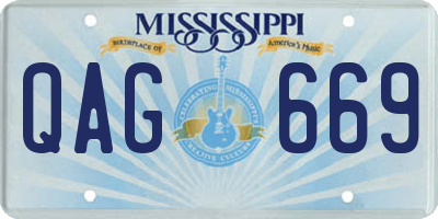 MS license plate QAG669