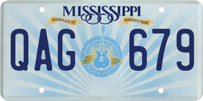 MS license plate QAG679