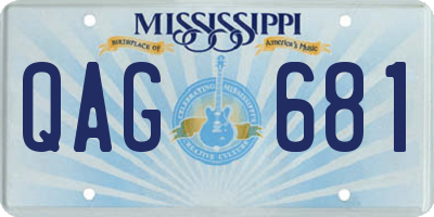 MS license plate QAG681