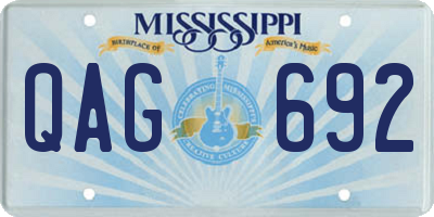 MS license plate QAG692