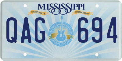 MS license plate QAG694