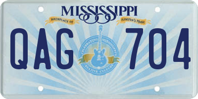 MS license plate QAG704