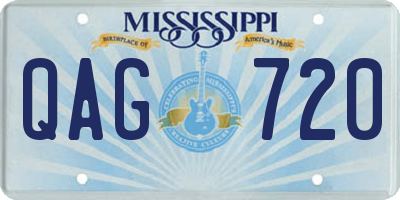 MS license plate QAG720