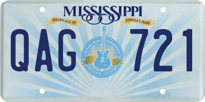 MS license plate QAG721