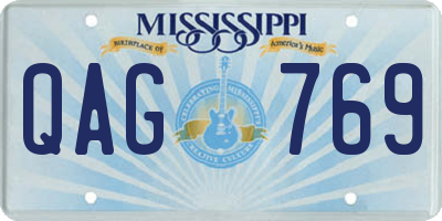 MS license plate QAG769