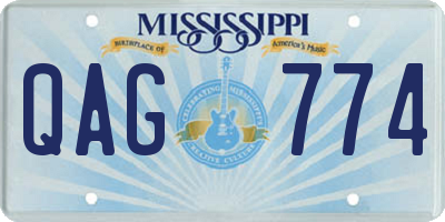 MS license plate QAG774